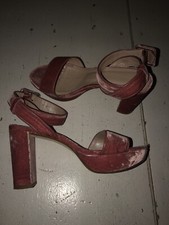 Mint&Rose Pumps Sandale Sandalette Velvet Samt Absatz Gr.39 Altrosa