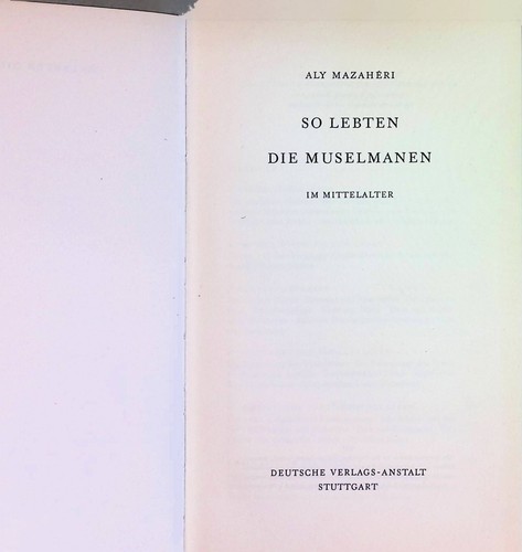 Lebten die muselmanen im - die,