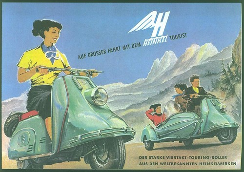 Heinkel tourist 1953 roller - heinkel,