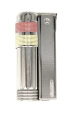 Sonderedition IMCO Feuerzeug Super-Triplex oil chrome yellow red