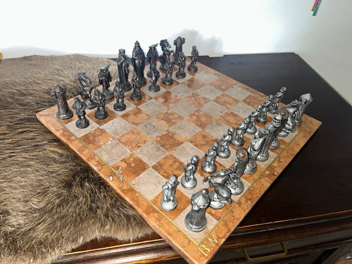 Schachspiel set braunes - schachspiel-set,