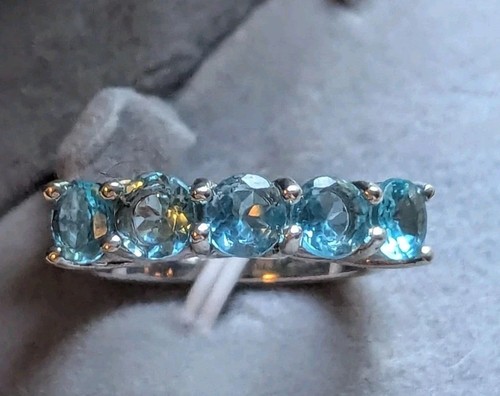 Blauer apatit silberring - blauer,
