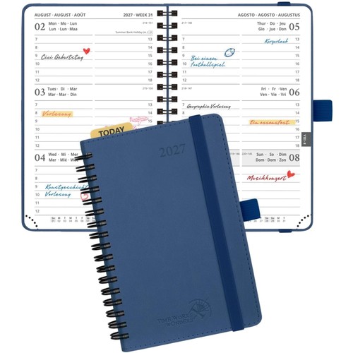 Taschenkalender 2027 spiral - 2027, a6