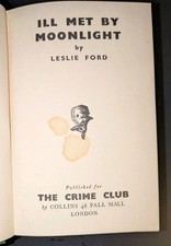 Leslie Ford - ILL MET BY MOONLIGHT - Collins Crime Club 1st 1937 rebound ex-lib