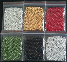 200 Wachsperlen 4 mm mit Loch verschiedene Farben zur Auswahl (Dekoperlen)