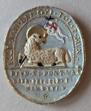 Wachsrelief, "Osterlamm mit