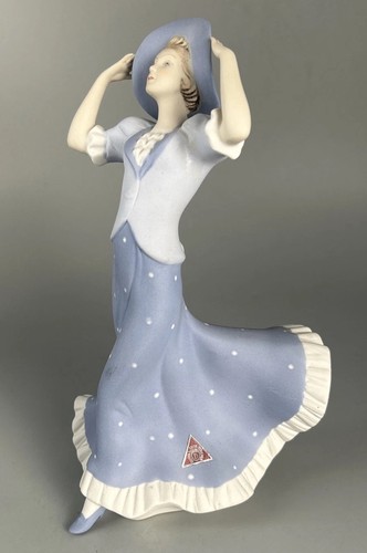 Porzellan figur dame - m., hut