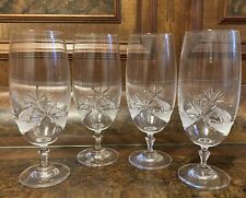 4 Sektgläser Champagnergläser hochwertiger Schliff  17 cm Vintage Gläser #34