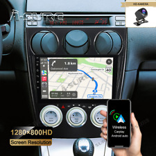 9" 2+32GB Android 14 Autoradio CarPlay GPS Navi Für MAZDA 6 GG 2002-2007 +Kamera