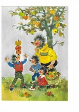 G98 AK Mecki Familie beim Äpfel ernten  gelaufen 1984