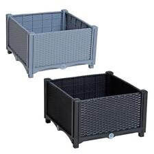 Hochbeet Pflanzkasten Pflanzbeet Blumenbeet in Rattan Optik Gemüsebeet Beet