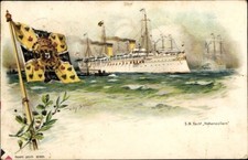 Künstler Ak Stöwer, Willy, Deutsches Kriegsschiff, SM Yacht... - 11152070