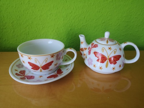 Schmetterling tee set kanne - schmetterling, tee-set: