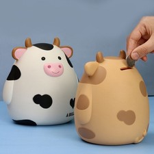 Cartoon-Stil Kuh Sparschwein