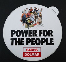 Werbe-Aufkleber Sachs Dolmar Motorsäge Kettensäge Gartengeräte 80er