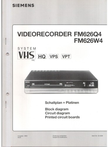 Siemens videorecorder fm626q4 - siemens,