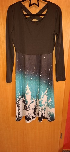 Damen kleid langarm schwarz - langarm,