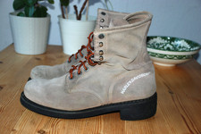 Harley Davidson Herren Leder Biker Grau Stiefel Boots Gr  44.5     (11525)