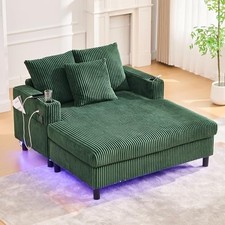 Zweisitzer Sofa mit Schlaffunktion mit seitlichen Getränkehaltern, DREI Kisse...