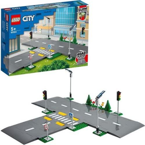 Lego city straßenkreuzung - lego, mit