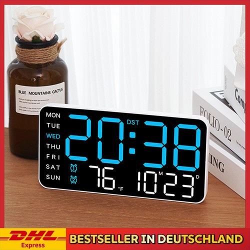 Led wanduhr datum temperatur - led,