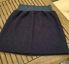 Walkloden-Rock Wollrock Wolle ❤️ Mein Röckchen Handmade Gr. 38 40 Neu Dunkelblau