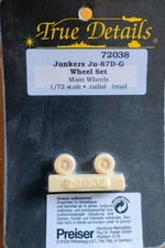 Junkers Ju-87 D-G, Wheel-Set, Resin-Set, True Details, Scale: 1/72, Kit: 72038