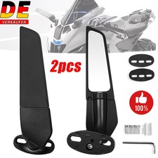 1 Paar Motorrad Spiegel E-geprüft 180°-Drehung Spiegel 360° Basis Rückspiegel