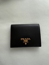 Damen Portemonnaie Original PRADA Geldbörse schwarz neu