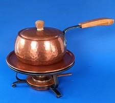 STÖCKLI NETSIAL Swiss-Made Feuerzangenbowle/Fondue Kupfer Gehämmert 70er Vintage