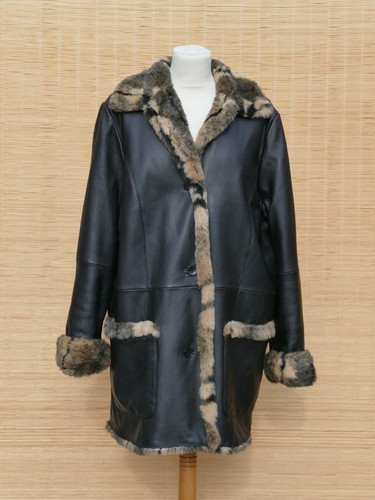Lederjacke mit kunstfell - kunstfell, jacke