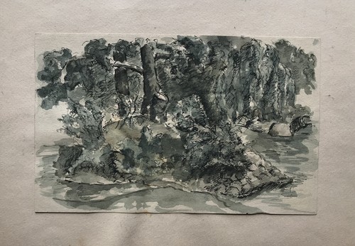 Aquarell landschaft mit - aquarell,