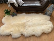 Lammfell Sheep Skin Schaffell Sheepskin Lambskin Quadro Teppich 190cm-200cm 