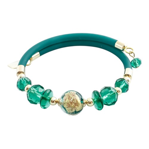 Murano glas armband grün - murano-glas,