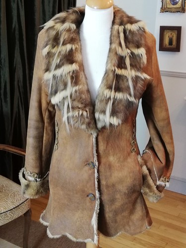 Wintermantel wollleder leder - wollleder,