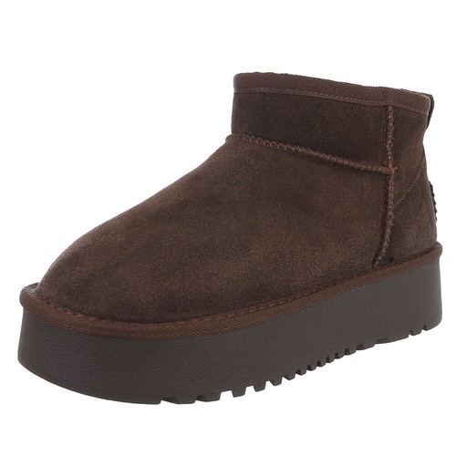 Damen snowboots mit dekofell - damen,