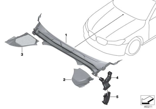 Bmw abdeckung windlauf - bmw,