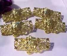 8 goldene Broschen Jugendstil