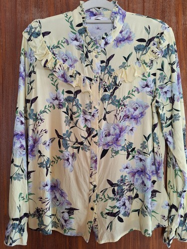 Bluse gelb mit - bluse,, gr.