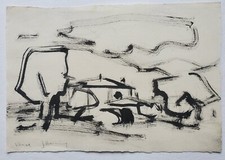 Gemälde Tusche Landschaft