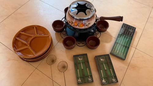 Fondue set mit zubehör - mit,