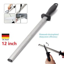 Wetzstahl Messer-schleifer Diamant Wetzstab Messerschärfer Schleifstab oval 30cm