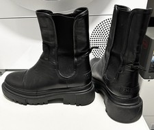 SHABBIES Amsterdam / Damen Stiefeletten / Leder / Schwarz / Gr. 39