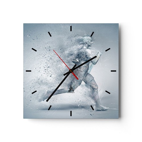 Wanduhr 30x30cm analog glasuhr - wanduhr,
