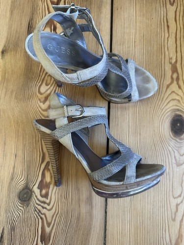 Guess highheels sandalen grau - sandalen,
