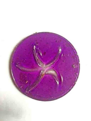 Fensterbild rund violett - rund,