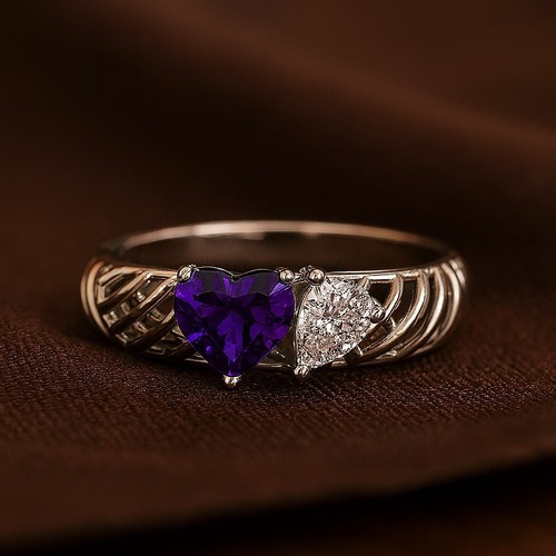 Herz amethyst mit - amethyst,