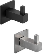 Garderobenhaken schwarz silber Kleiderhaken Wand Garderobe Edelstahl Wandhaken