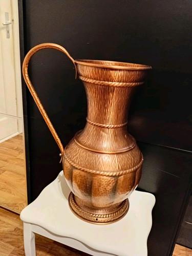 Große vintage kupfervase - , mit