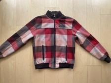 Supremebeing Jacke Karo Rot Beige Braun Wolle 60‘s 70‘s XL